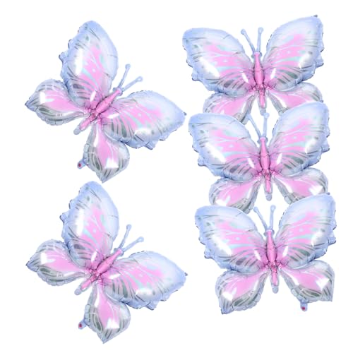 OFFIGAM 5 Stück Teiliges Schmetterlings Folienballons Dekoration für Geburtstagsfeiern und Hochzeiten für Fotos und Partys Einfach zu Verwenden und Vielseitig Einsetzbar von OFFIGAM