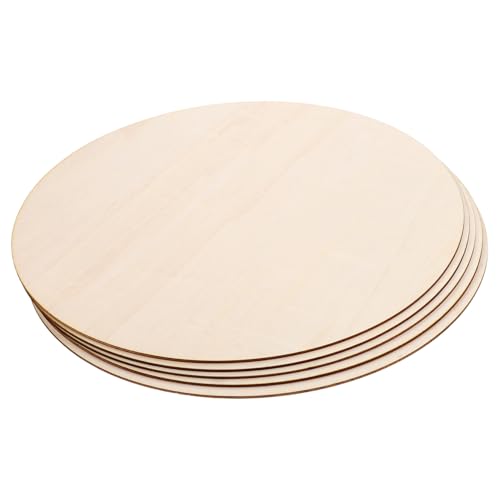 OFFIGAM 5 Stück Teiliges Set Runder Unbehandelter Holzscheiben für DIY Bastelprojekte Holzplatten für Türschilder Dekorationen und Handwerksarbeiten Hochwertigem Natürlichem Holz mit OFFIGAM 5 Stück Teiliges Set Runder Unbehandelter Holzscheiben für DIY Bastelprojekte Holzplatten für Türschilder Dekorationen und Handwerksarbeiten Hochwertigem Natürlichem Holz mit von OFFIGAM