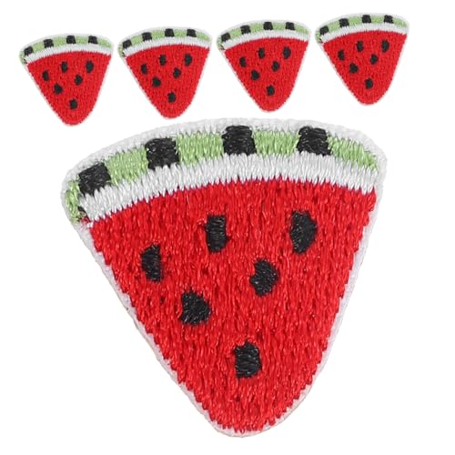 OFFIGAM 5 Stück Teiliges Wassermelonen Patch Applikation für Kleidung DIY Zubehör Gestickte Flicken für Kreative Modegestaltungen für Kostüme und Persönliche Styles von OFFIGAM