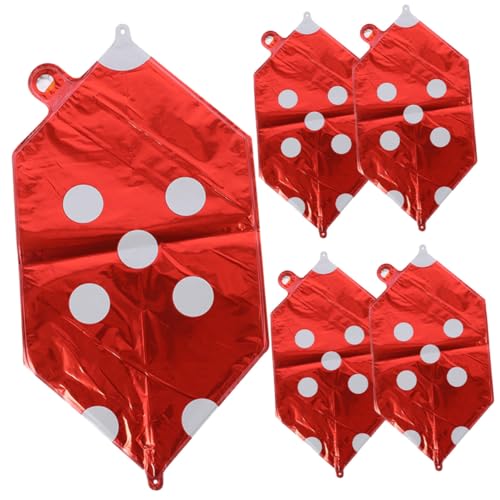 OFFIGAM 5 Stück Teiliges Würfel Folienballons Rot Würfel Motiv Partydekoration für Geburtstag Spiele Themen Hintergrund OFFIGAM 5 Stück Teiliges Würfel Folienballons Rot Würfel Motiv Partydekoration für Geburtstag Spiele Themen Hintergrund von OFFIGAM