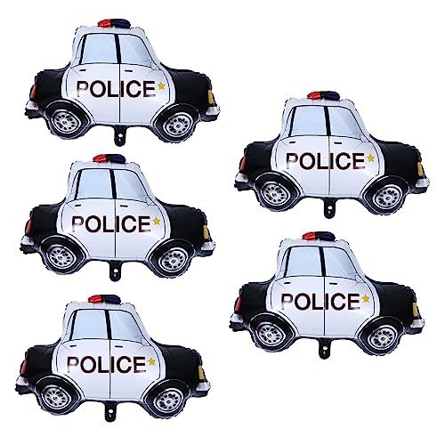OFFIGAM 5 Stück Transportballon bunt Bus Hochzeitsgeburtstag Fahrzeuge Auto Ballons Kipper ballonie kidsballonie Luftballons mit Fahrzeugform Fahrzeugballons Aluminiumfolie von OFFIGAM