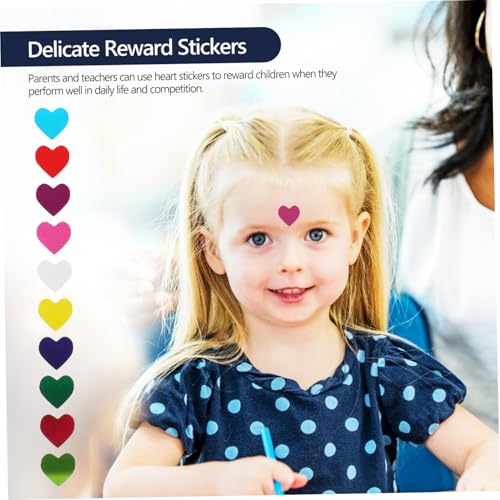 OFFIGAM 50 Blatt Selbstklebende Herz Aufkleber Dekorative Liebes Sticker für Kindergarten Belohnung Briefumschläge Bastelprojekte von OFFIGAM