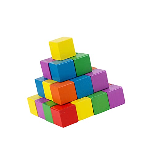 OFFIGAM 50 Stück Baumaterialblöcke Würfel Regenbogen Farbe Gebäude Handwerk Kleiner Block quadratischer Holzblock Hölzern OFFIGAM 50 Stück Baumaterialblöcke Würfel Regenbogen Farbe Gebäude Handwerk Kleiner Block quadratischer Holzblock Hölzern von OFFIGAM