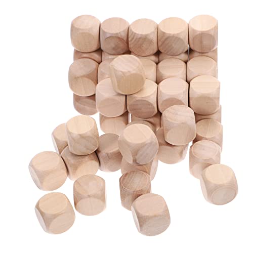OFFIGAM 50 Stück Unvollendete Holzwürfel DIY Bastelmaterial für Spiele Malen und Kreativprojekte für Familienaktivitäten und von OFFIGAM
