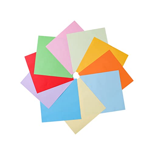 OFFIGAM 500 Stück Buntes Origami Papierhandwerk Origami-Kunstpapier handgeschöpftes farbiges Papier Papierausschnitt für Kunst farbiges Papier für Klapppapier buntes Bastelpapier von OFFIGAM