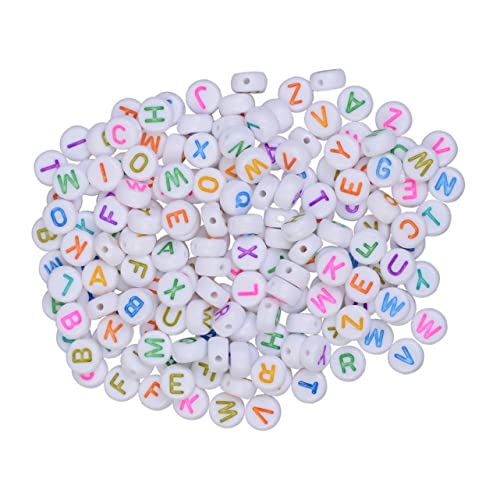OFFIGAM 500Stücke Bunte Buchstabenperlen Runde DIY Abstandsperlen für Armbänder und Kreative Bastelideen für Erwachsene Geschenkidee für Bastelfreunde von OFFIGAM