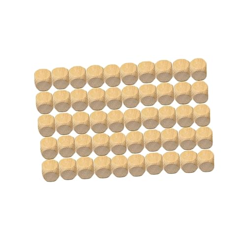 OFFIGAM 50Stück Holz Set Leere Sechsseitige Bastelwürfel Holz für DIY Puzzle und Handwerksprojekte Robuste und Langlebige Holzklötze für Bastelmaterial von OFFIGAM