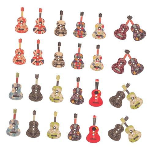 OFFIGAM 50Stücke Gitarrenform Holzknöpfe Vintage Nähknöpfe für Kleidung Bastelprojekte DIY Dekoration Auswechselbare Mantelknöpfe Hochwertige Holzknöpfe für Jacken OFFIGAM 50Stücke Gitarrenform Holzknöpfe Vintage Nähknöpfe für Kleidung Bastelprojekte DIY Dekoration Auswechselbare Mantelknöpfe Hochwertige Holzknöpfe für Jacken von OFFIGAM