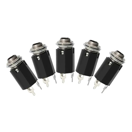 OFFIGAM 5Stücke Gitarre Buchse Stereo Ausgang für Gitarre Langlebige Steckdose Ersatzteile für Gitarrenzubehör für Musiker und Instrumente OFFIGAM 5Stücke Gitarre Buchse Stereo Ausgang für Gitarre Langlebige Steckdose Ersatzteile für Gitarrenzubehör für Musiker und Instrumente von OFFIGAM