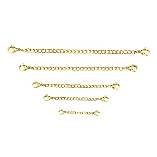 OFFIGAM 5Stücke Teiliges Kettenverlängerungsset mit Doppeltem Karabinerverschluss für DIY Schmuckherstellung für und Armbänder Glänzende Oberfläche Robust OFFIGAM 5Stücke Teiliges Kettenverlängerungsset mit Doppeltem Karabinerverschluss für DIY Schmuckherstellung für und Armbänder Glänzende Oberfläche Robust von OFFIGAM
