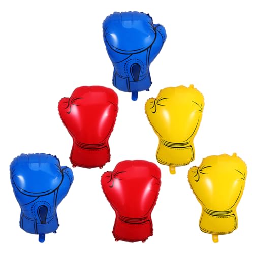 OFFIGAM 6 Stück Bunte Deko für Box Themengeburtstagsfeiern Robuste Leuchtende Ballons für Wrestling Partys und Sportevents von OFFIGAM