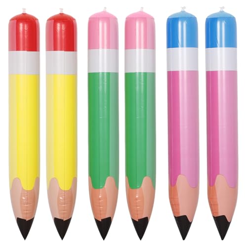 OFFIGAM 6 Stück Giant Inflatable Pencil PVC Deko für Schulanfang Leicht Vielseitig Aufhängbar Spaßige Klassenzimmerdekoration für Halloween und Partys OFFIGAM 6 Stück Giant Inflatable Pencil PVC Deko für Schulanfang Leicht Vielseitig Aufhängbar Spaßige Klassenzimmerdekoration für Halloween und Partys von OFFIGAM