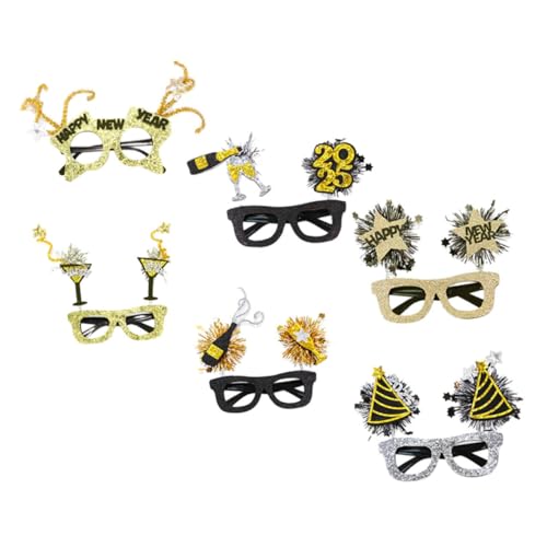 OFFIGAM 6 Stück Neujahrsbrille Neujahrs- Partyzubehör für Silvester 2025 Silvester Partyhüte Brillen Party Brille frohes neues Jahr Brille frohes neues Jahr Party Favor Plastik OFFIGAM 6 Stück Neujahrsbrille Neujahrs- Partyzubehör für Silvester 2025 Silvester Partyhüte Brillen Party Brille frohes neues Jahr Brille frohes neues Jahr Party Favor Plastik von OFFIGAM