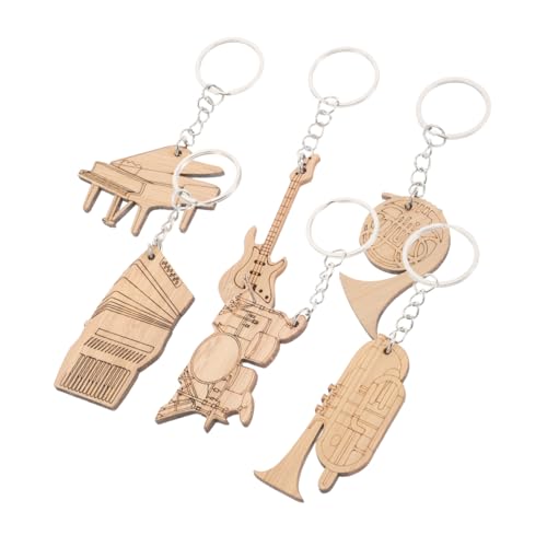 OFFIGAM 6 Stück Schlüsselanhänger für Musikinstrumente Kreative Schlüsselanhänger Geschenkideen für Musiker Musikfestival-Schlüsselanhänger Schlüsselanhänger mit Musik-Partygeschenken Holz OFFIGAM 6 Stück Schlüsselanhänger für Musikinstrumente Kreative Schlüsselanhänger Geschenkideen für Musiker Musikfestival-Schlüsselanhänger Schlüsselanhänger mit Musik-Partygeschenken Holz von OFFIGAM