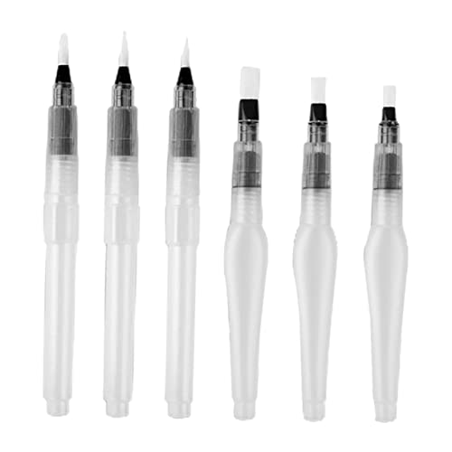 OFFIGAM 6 Stück Teiliges Wassertank Pinselset für Aquarellmalerei Wasserlösliche Pinsel für Anfänger und Kreative Künstler für Zuhause und Unterwegs von OFFIGAM