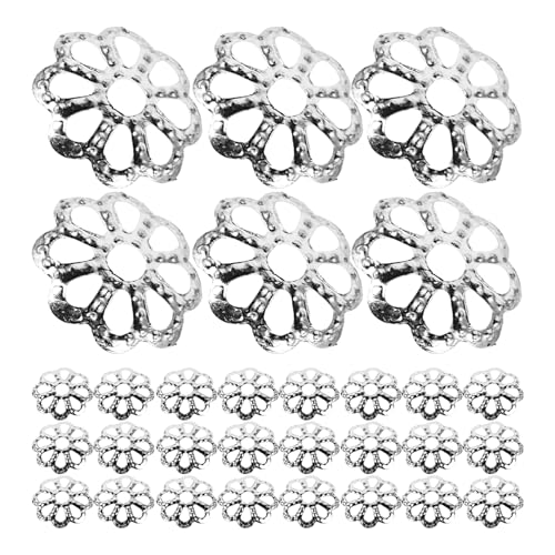 OFFIGAM 600 Stück Hollow Flower Bead Caps Metallische Spacer für Diy Schmuck Ohrringe Armbänder und Langlebig und Farbbeständig von OFFIGAM