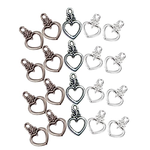 OFFIGAM 60Sätze DIY Herzförmige Verschlüsse Schmuckverschlüsse für Armbänder und Halsketten Antik Antik für Projekte von OFFIGAM
