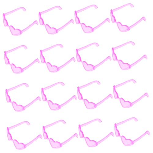 OFFIGAM 60St Mini-Brille puppenkleidung Puppen Kleidung Puppenaustattung doll Accessories Puppenmode schnapsgläser Puppe DIY Zubehör für Puppensonnenbrillen Plastik Rosa von OFFIGAM