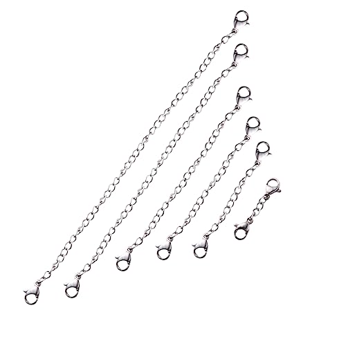 OFFIGAM 6Stücke Verlängerungskette für Schmuck Teiliges Kette mit Hummerschnallen für Halsketten und Armbänder von OFFIGAM