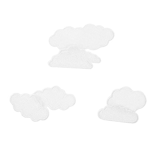 OFFIGAM 6Stücke Wolkenförmige Patches Selbstklebende Gestickte Applikationen für Kleidung Rucksäcke und DIY Dekorationen für Nähprojekte und Reparaturen von OFFIGAM