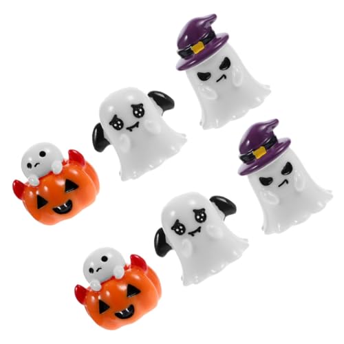 OFFIGAM 6stücke Teiliges Halloween Miniatur Gespenster Aus Harz Dekorative Tischornamente Für Halloweenfeiern Geeignet Für Innenräume Und Kleine Wohnräume von OFFIGAM