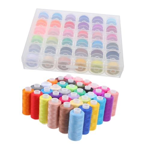 OFFIGAM 72 Stück Farben Polyester Nähgarn und Vorgewickelte Spulen Yards pro Spule für Maschinen und Handnähprojekte Umfassendes Nähzubehör OFFIGAM 72 Stück Farben Polyester Nähgarn und Vorgewickelte Spulen Yards pro Spule für Maschinen und Handnähprojekte Umfassendes Nähzubehör von OFFIGAM