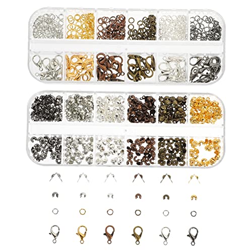 OFFIGAM 782Stücke Teiliges DIY Schmuckset mit Hummer Verschlüssen und Offenen Sprungringen für Armbänder und Ohrringe Hochwertiges Zubehör für Kreative Schmuckgestaltung von OFFIGAM