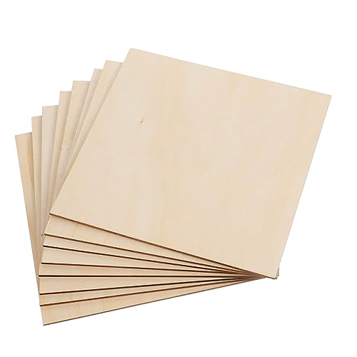OFFIGAM 8 Stück DIY Holzplatten für Kunstprojekte Unbehandelte Holzscheiben zum Malen Basteln und Dekorieren für Kreative Bastelideen von OFFIGAM
