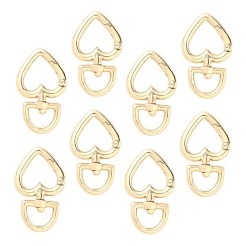OFFIGAM 8 Stück Herzförmige Feder-snap-verbindungsringe, Schlüsselanhänger, Snap-schlüsselhalter, Snap-diy-schlüsselanhänger, Herstellung Von Clips, Herzförmige Bastel-ringschnallen von OFFIGAM