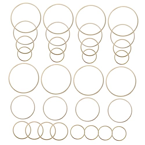 OFFIGAM 80Stücke DIY Kupferringe Ohrring Creolen Runde Perlen Reifen für Schmuckherstellung Vielseitig Einsetzbar für Halsketten Armbänder und Einzigartige Anhänger von OFFIGAM