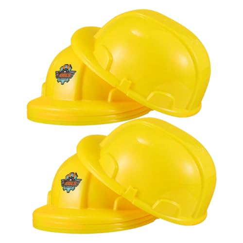 OFFIGAM 9 Teiliger Ingenieur Sicherheitshelm Kinderhüte Bauarbeiterkostüm Für Jungen Mütze Kinderhelm Mini Mütze Gefälschter Schutzhelm Kopf Kettensägenkappe Bagger Kleinkind von OFFIGAM