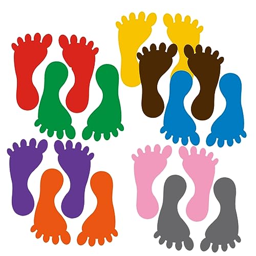 OFFIGAM 9paare Bodenaufkleber Fußabdruck-Sticker Bunte Aufkleber Für Kindergarten Und Zuhause Dekoration Für Glatte Oberflächen Attraktive Fußabdruck-Dekoration OFFIGAM 9paare Bodenaufkleber Fußabdruck-Sticker Bunte Aufkleber Für Kindergarten Und Zuhause Dekoration Für Glatte Oberflächen Attraktive Fußabdruck-Dekoration von OFFIGAM