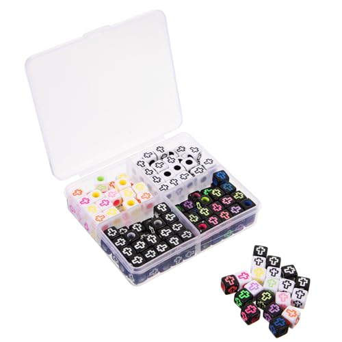 OFFIGAM Acryl Würfelperlen mit Kreuzmuster für DIY Schmuckherstellung Bunte Bastelperlen für Armbänder Ohrringe und Mehr für Kreative Projekte und Handarbeiten OFFIGAM Acryl Würfelperlen mit Kreuzmuster für DIY Schmuckherstellung Bunte Bastelperlen für Armbänder Ohrringe und Mehr für Kreative Projekte und Handarbeiten von OFFIGAM