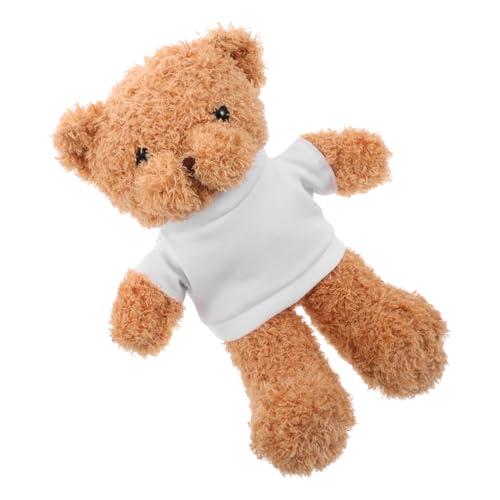OFFIGAM DIY Sublimationsplüschbär mit Leerem T Shirt Weiches und Kuscheliges Stofftier für Kreative Designs für Geburtstage Babypartys und Besondere Anlässe für Erwachsene von OFFIGAM