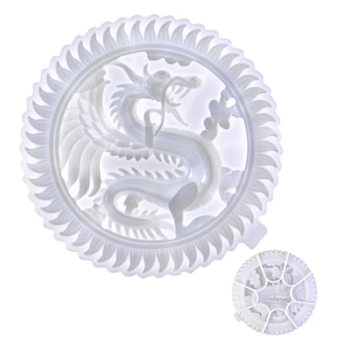 OFFIGAM Dekorative Drachen Silikonform für Epoxidharz Flexibel Wiederverwendbar Einfach zu Entformen für DIY Projekte und Bastelarbeiten Sorgt für Details Ihren Kunstwerken von OFFIGAM