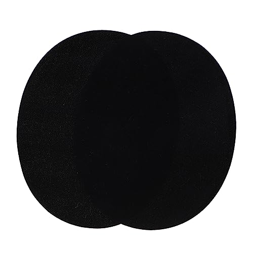 OFFIGAM Dekorative Jeans Patches für Ellenbogen Ovaler Schwarzer Bügel Patch zur Reparatur und Verschönerung von Kleidung Geeignet für Jeans Jacken Taschen und Mehr von OFFIGAM