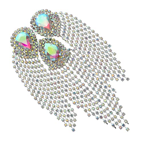 OFFIGAM Dekorativer Quaste Applikations Patch für Kleidung Glänzendes Strass Accessoire für DIY Projekte und Modedesign für Anzüge und Kleider von OFFIGAM