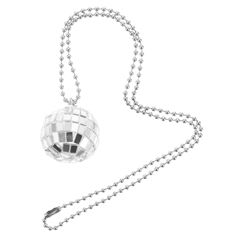 OFFIGAM Disco Ball Halskette Modisches Schmuckstück für Partys Glamour Stil Dekoration für Disco Events Hautfreundliches Material Auffälliges Design von OFFIGAM