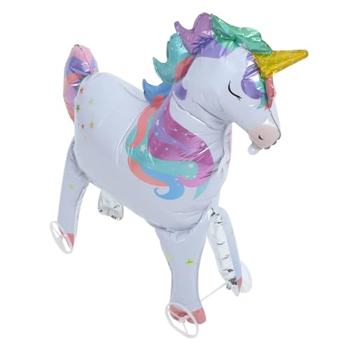 OFFIGAM Einhorn-ballon Neuheit Ballon Ballondekoration Dekorativer Luftballon Folienballon Partyzubehör Exquisites Ballondekor Aluminiumfolie von OFFIGAM