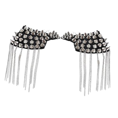 OFFIGAM Epaulett Schulterklappen mit Quaste Kette Silberne Abzeichen für Männer und Frauen für Kostümpartys und Militärkleidung Stilvoller Schmuck mit Sternchenmuster OFFIGAM Epaulett Schulterklappen mit Quaste Kette Silberne Abzeichen für Männer und Frauen für Kostümpartys und Militärkleidung Stilvoller Schmuck mit Sternchenmuster von OFFIGAM