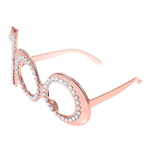 OFFIGAM Geburtstagsbrille LED Dekorationen zum 100. Geburtstag Partydekorationen retro leuchtbrillen lustige schnapsgläser kreative Brillen Foto-Prop-Brille Plastik Rose Gold OFFIGAM Geburtstagsbrille LED Dekorationen zum 100. Geburtstag Partydekorationen retro leuchtbrillen lustige schnapsgläser kreative Brillen Foto-Prop-Brille Plastik Rose Gold von OFFIGAM