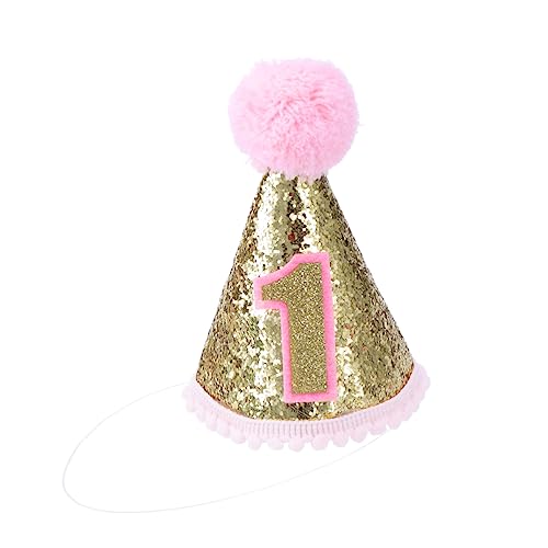 OFFIGAM Partyhut Zum Ersten Geburtstag Kegelhut Für Baby-mädchen Mit Bequemem Elastischem Stirnband OFFIGAM Partyhut Zum Ersten Geburtstag Kegelhut Für Baby-mädchen Mit Bequemem Elastischem Stirnband von OFFIGAM