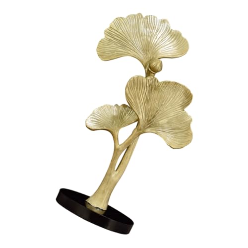 OFFIGAM Ginkgo Deko Ornament aus Resin Goldfarbene Skulptur für Wohnzimmer Büro Tv Schrank und Flur Handwerkskunst Moderne Wohnaccessoires Dekorative Tischdeko OFFIGAM Ginkgo Deko Ornament aus Resin Goldfarbene Skulptur für Wohnzimmer Büro Tv Schrank und Flur Handwerkskunst Moderne Wohnaccessoires Dekorative Tischdeko von OFFIGAM