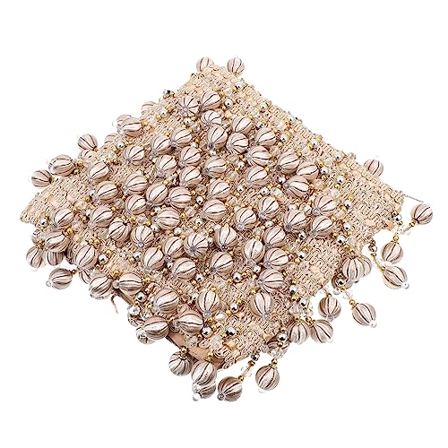 OFFIGAM Heimtextilien Perlenspitze Quastenfransen Fransen Quastenbesatz Party hochzeitsdeko wedding decoration geschenkband zarte Fransenborte Zubehör für Sofavorhänge Polyestergarn Beige OFFIGAM Heimtextilien Perlenspitze Quastenfransen Fransen Quastenbesatz Party hochzeitsdeko wedding decoration geschenkband zarte Fransenborte Zubehör für Sofavorhänge Polyestergarn Beige von OFFIGAM