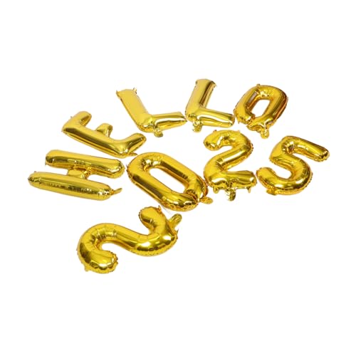 OFFIGAM Hello Zahlen und Buchstabenballons Set Goldfarben Sichere Reißfeste Folienballons für Silvester Partydekoration Festliche Neujahrsdeko als Fotorequisite und Partyzubehör OFFIGAM Hello Zahlen und Buchstabenballons Set Goldfarben Sichere Reißfeste Folienballons für Silvester Partydekoration Festliche Neujahrsdeko als Fotorequisite und Partyzubehör von OFFIGAM