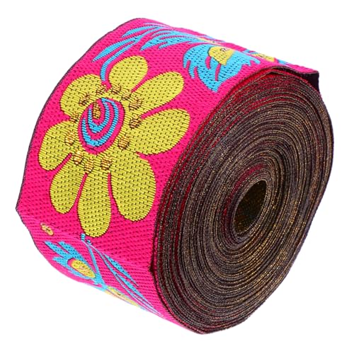 OFFIGAM Jacquard-Gurtband Handwerk blaugrünes Band Blumen- nähen Hochzeit Jacquardband Verschönerung Bastelbedarf besticktes Band Jacquard-Besatz Kleidung Accessoires Polyestergarn Rosig OFFIGAM Jacquard-Gurtband Handwerk blaugrünes Band Blumen- nähen Hochzeit Jacquardband Verschönerung Bastelbedarf besticktes Band Jacquard-Besatz Kleidung Accessoires Polyestergarn Rosig von OFFIGAM