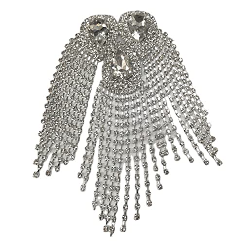 OFFIGAM Kristall Quaste Schulterepauletten Elegantes Kostümzubehör für Hochzeiten Fotoshootings und Bühnenaufführungen Stilvoller Modeschmuck für Frauen und Mädchen von OFFIGAM