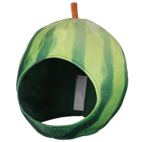 OFFIGAM Lustiger Wassermelone Hut Plüschmütze Kreative Foto Requisiten für Karneval Partys und Festivals Leicht Tragbar Einzigartiges Kostüm Accessoire Neuartiger Party Kopfschmuck von OFFIGAM