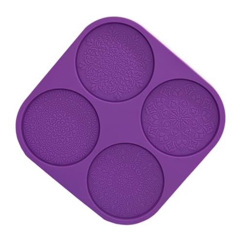 OFFIGAM Mandala Muster Silikonform für DIY Untersetzer Kreative Gießform Hochwertigem Silikon Einfach zu Entformen für Kunsthandwerk und Bastelprojekte von OFFIGAM