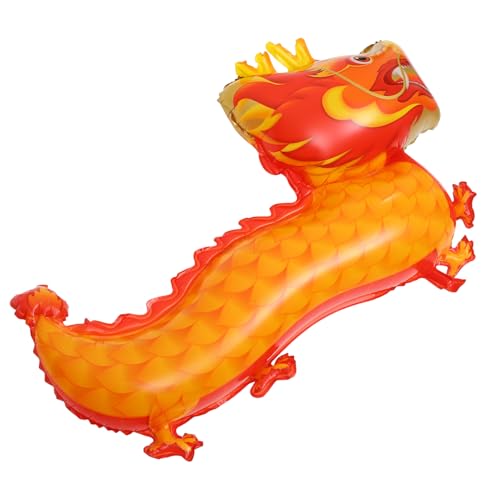 OFFIGAM Orangener Drache für Frühlingsfest Mondneujahr Party Requisiten für Wand und Fensterdekoration Luftballons für Festliche Feiern von OFFIGAM